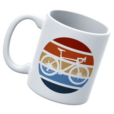 Modern Vintage Bicycle White Coffee Mug